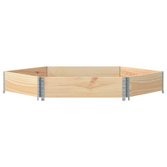 vidaXL Raised Bed Hexagon 160x160 cm Solid Wood Pine 3