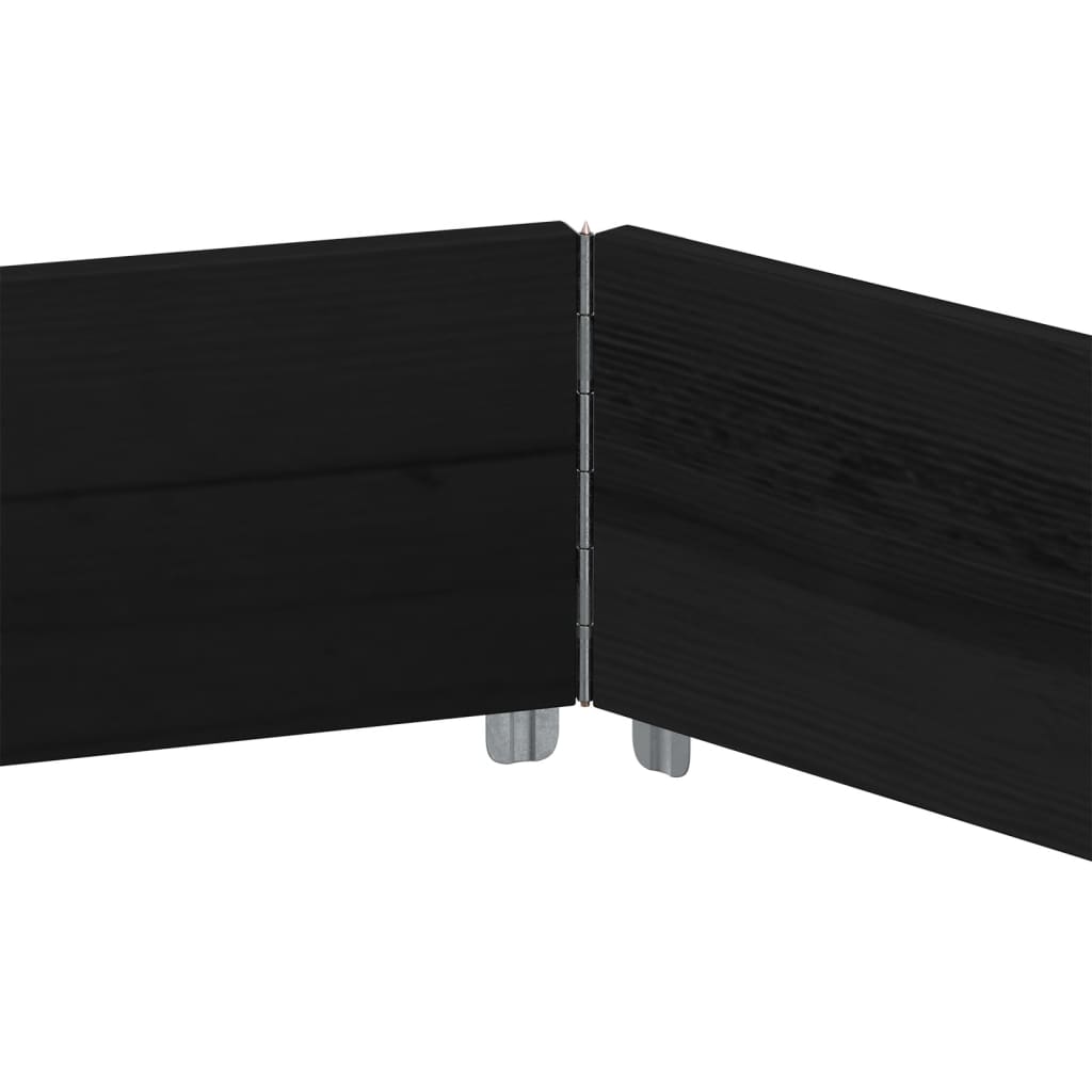 vidaXL Raised Bed Hexagon Black 160x160 cm Solid Wood Pine 5