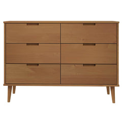 Drawer Cabinet "MOLDE" 113x40x80 cm Solid Wood Pine Brown