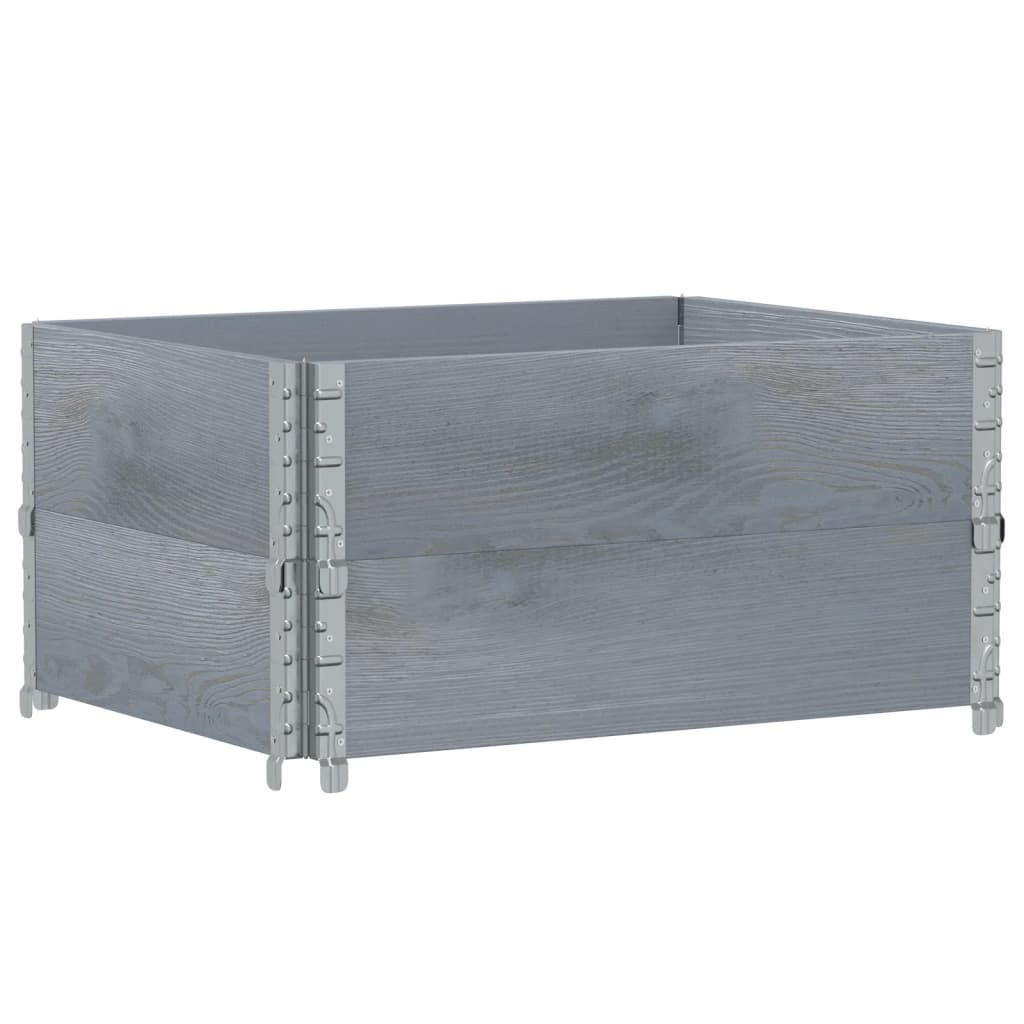 Garden Planter 80x60 cm Solid Wood Pine Height 41 cm Grey 80 cm 60 cm