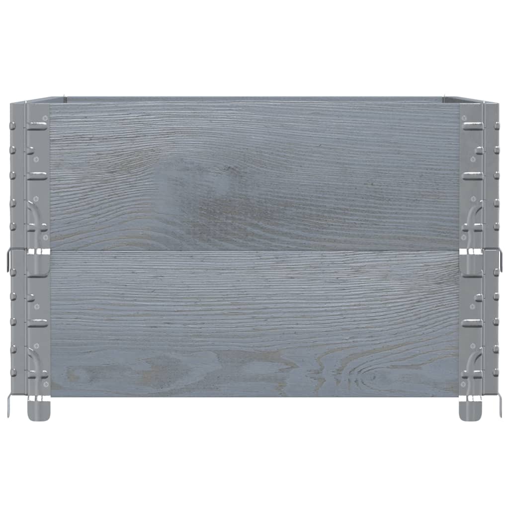 Garden Planter 80x60 cm Solid Wood Pine Height 41 cm Grey 80 cm 60 cm