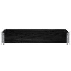 vidaXL Garden Planter Black 120x80 cm Solid Wood Pine 3