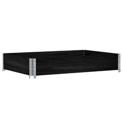 vidaXL Garden Planter Black 120x80 cm Solid Wood Pine 5