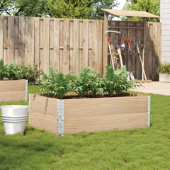 vidaXL Garden Planter 80x60 cm Solid Wood Pine Height 41 cm Natural