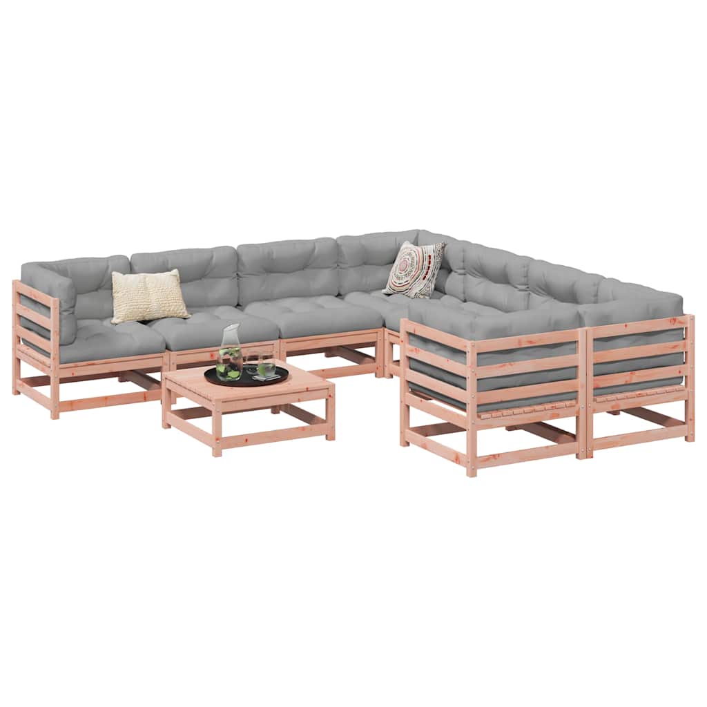 9 Piece Garden Sofa Set Impregnated Wood Pine Natural douglas