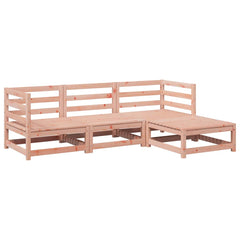 4 Piece Garden Sofa Set Solid Wood Pine Natural douglas
