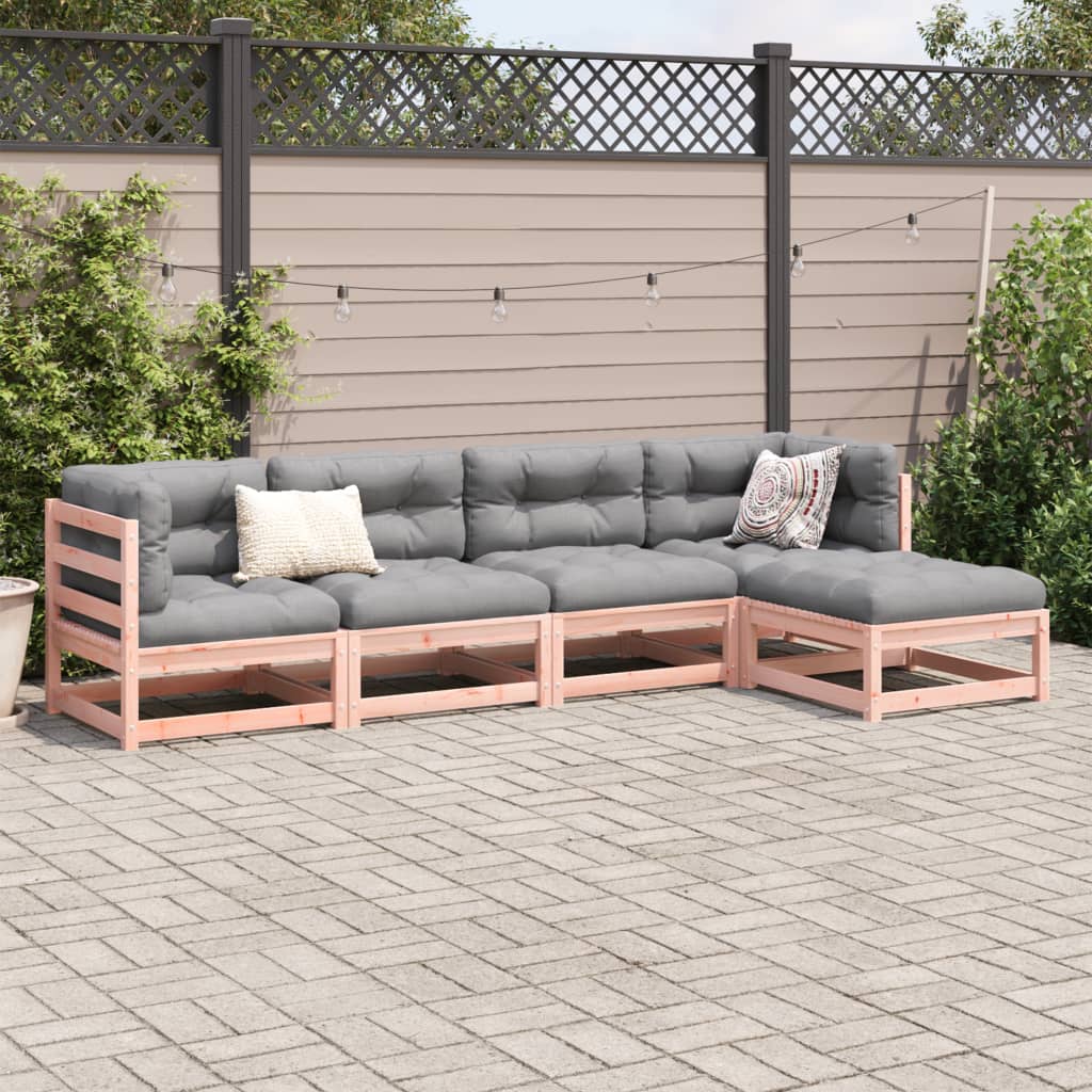5 Piece Garden Sofa Set Impregnated Wood Pine Natural douglas