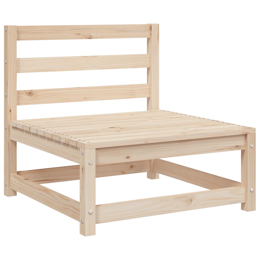 11 Piece Garden Sofa Set Solid Wood Pine Natural pine
