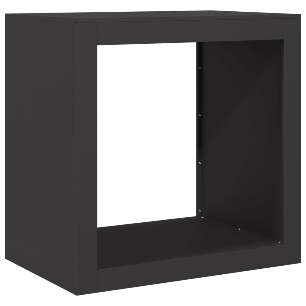 vidaXL Firewood Rack Black 60x40x60 cm Steel 2