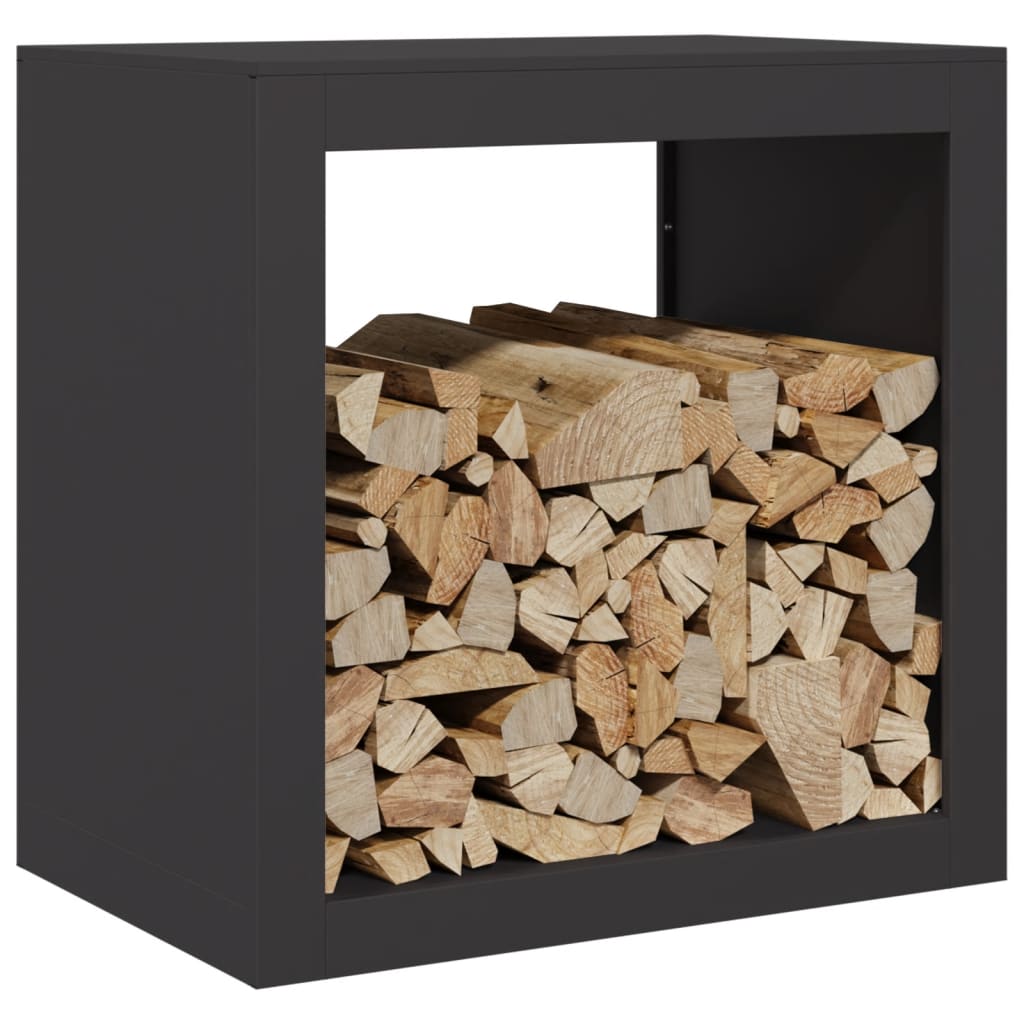 vidaXL Firewood Rack Black 60x40x60 cm Steel 3