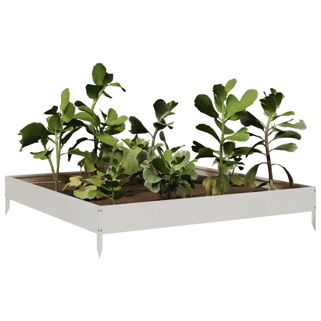 vidaXL Garden Raised Bed 100x100x18.5 cm Stainless Steel 3