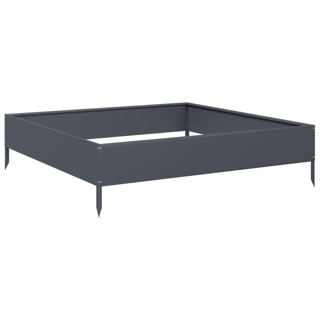 vidaXL Garden Raised Bed Anthracite 100x100x26 cm Steel 2