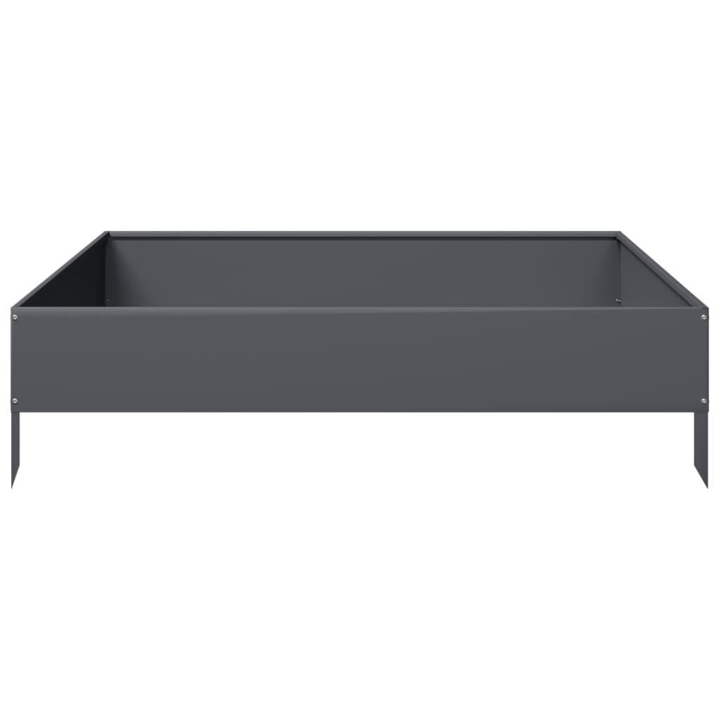 vidaXL Garden Raised Bed Anthracite 100x100x26 cm Steel 4