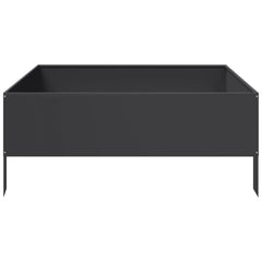 vidaXL Garden Raised Bed Black 100x100x41 cm Steel 4