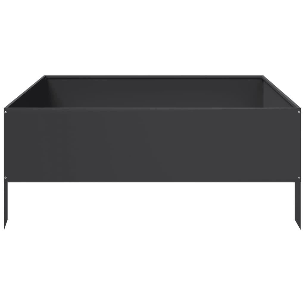 vidaXL Garden Raised Bed Black 100x100x41 cm Steel 5