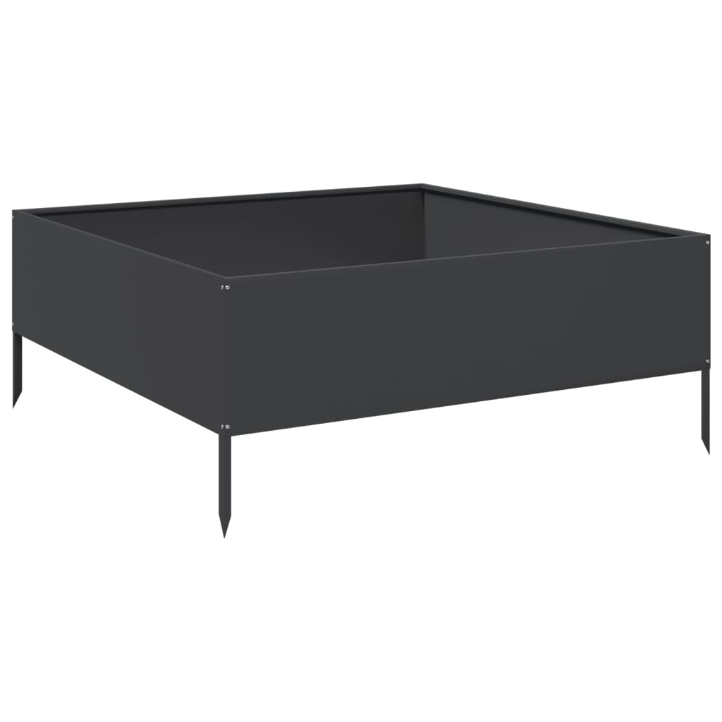 vidaXL Garden Raised Bed Black 100x100x41 cm Steel 6