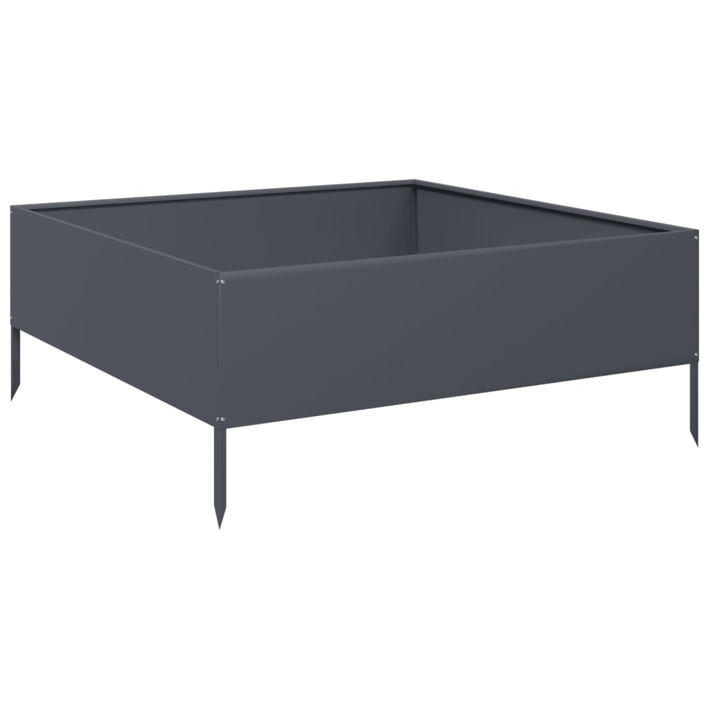 vidaXL Garden Raised Bed Anthracite 100x100x41 cm Steel 4
