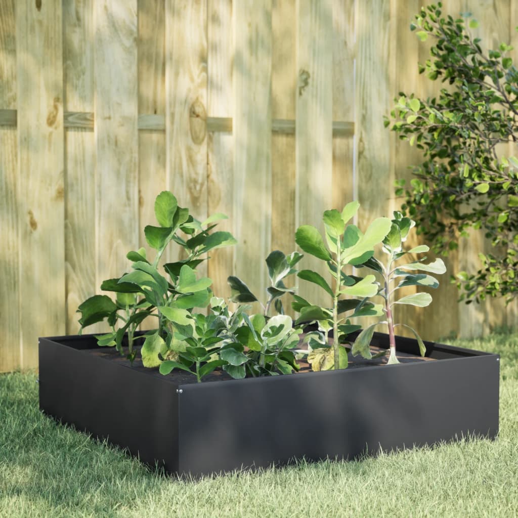 vidaXL Garden Raised Bed Anthracite 100x100x41 cm Steel 1