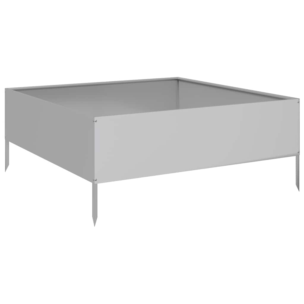 vidaXL Garden Raised Bed 100x100x41 cm Galvanised Steel 2