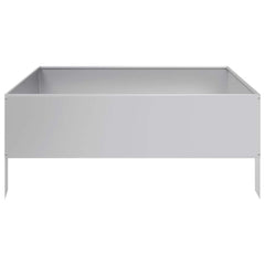 vidaXL Garden Raised Bed 100x100x41 cm Galvanised Steel 4