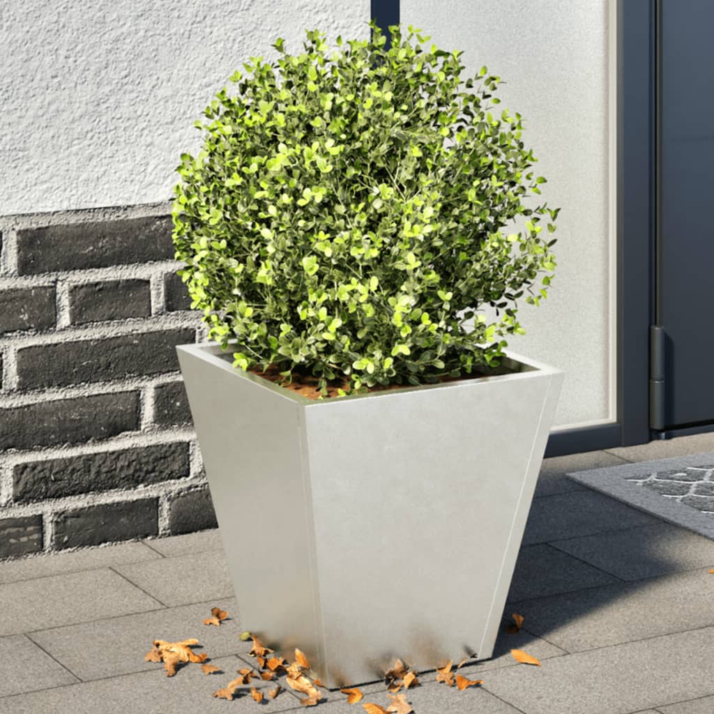 vidaXL Garden Planters 30x30x30 cm 2 pcs Stainless Steel 1