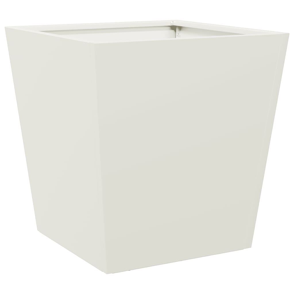 vidaXL Garden Planter White 40x40x40 cm Steel 2