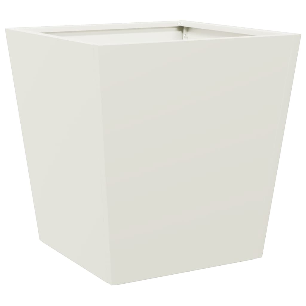 vidaXL Garden Planter White 40x40x40 cm Steel 6