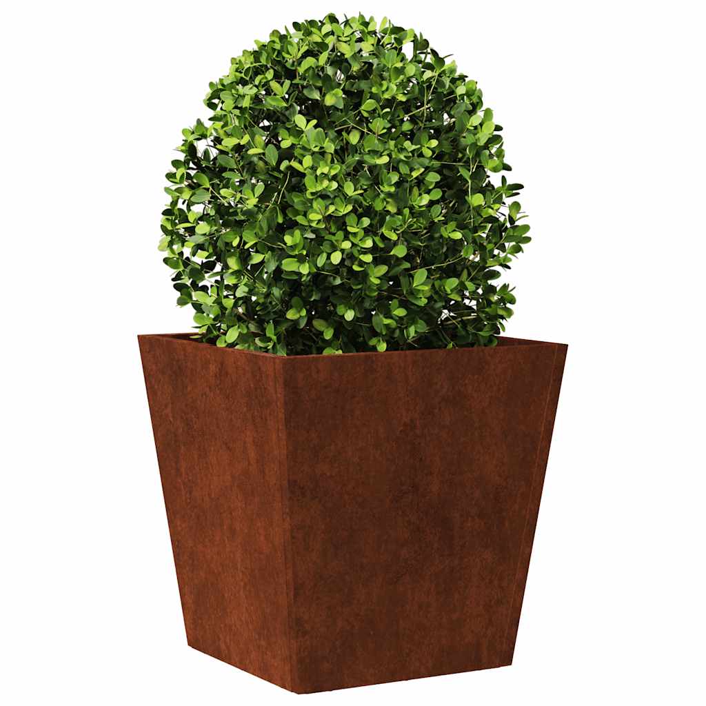 vidaXL Garden Planter 40x40x40 cm Weathering Steel 3
