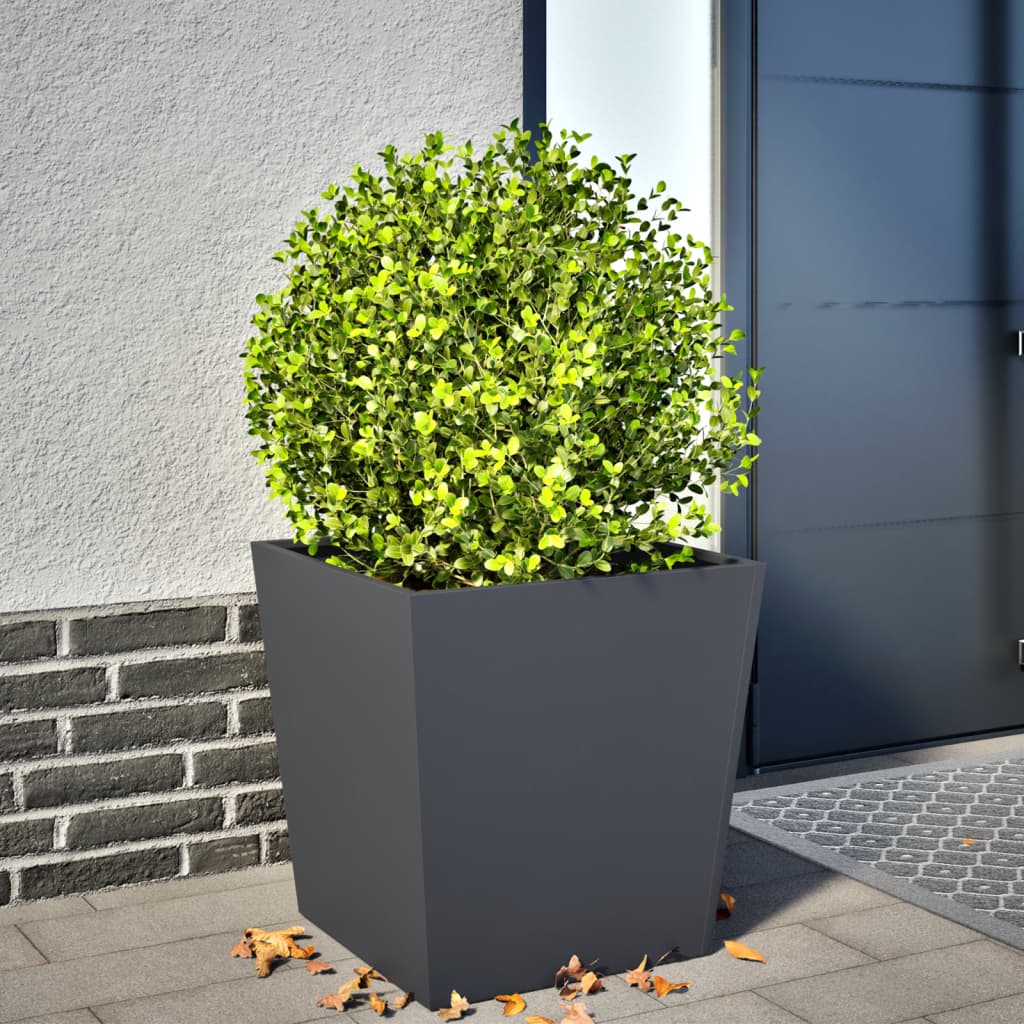 Garden Planter Black 50x50x50 cm Steel Steel/anthracite