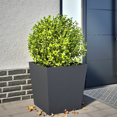 Garden Planter Black 50x50x50 cm Steel Steel/anthracite