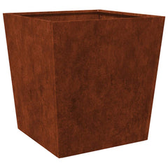 Garden Planter Black 50x50x50 cm Steel Weathering steel/brown