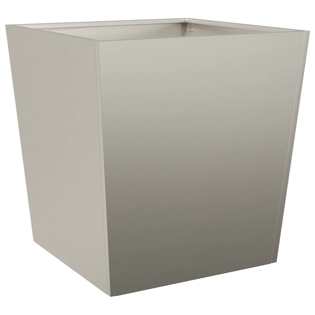 Garden Planter Black 50x50x50 cm Steel Weathering steel/brown