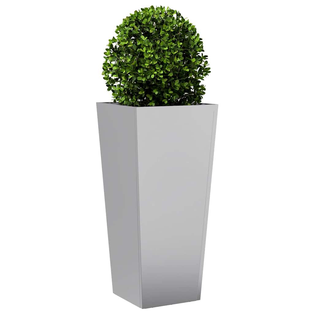 vidaXL Garden Planters 35x35x75 cm 2 pcs Galvanised Steel 4