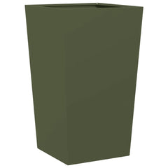 vidaXL Garden Planter Olive Green 45x45x75 cm Steel 2