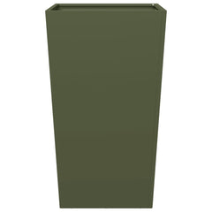 vidaXL Garden Planter Olive Green 45x45x75 cm Steel 5