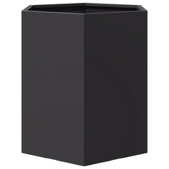 vidaXL Garden Planter Black Hexagon 46x40x45 cm Steel 4