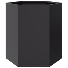 vidaXL Garden Planter Black Hexagon 46x40x45 cm Steel 6