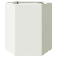 vidaXL Garden Planter White Hexagon 46x40x45 cm Steel 6