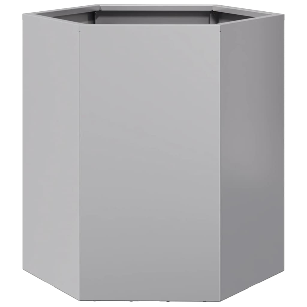 vidaXL Garden Planter Hexagon 46x40x45 cm Galvanized Steel 2