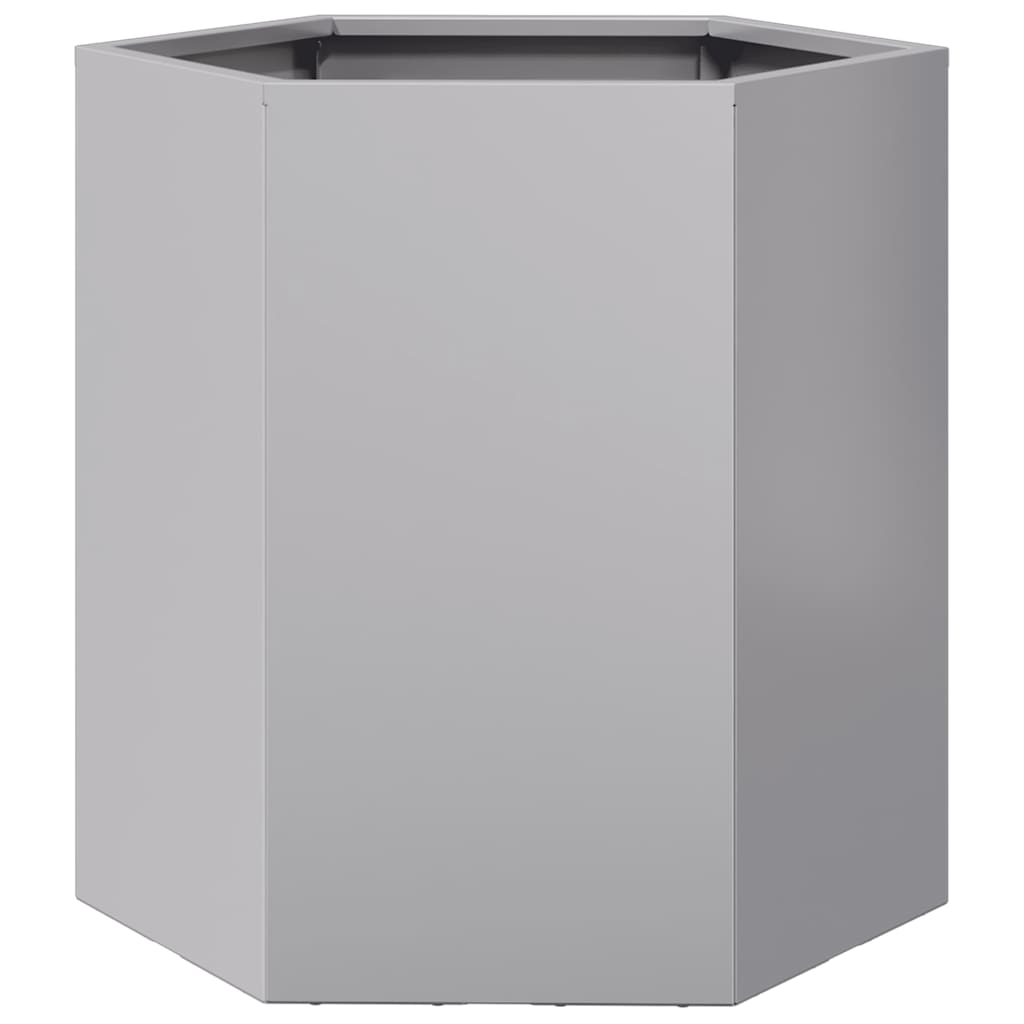 vidaXL Garden Planter Hexagon 46x40x45 cm Galvanized Steel 6