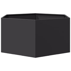 vidaXL Garden Planter Black Hexagon 104x90x45 cm Steel 4