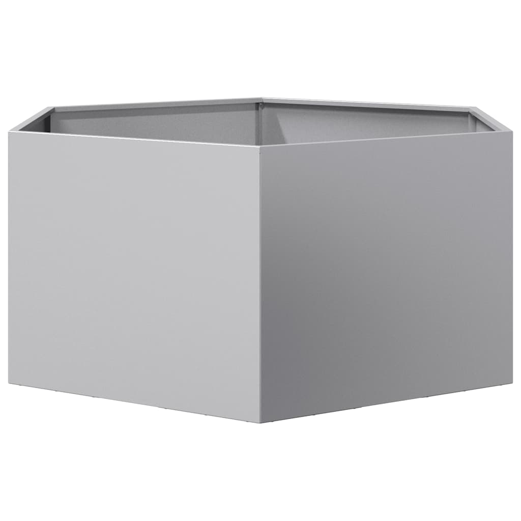 vidaXL Garden Planter Hexagon 104x90x45 cm Galvanized Steel 5