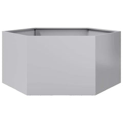 vidaXL Garden Planter Hexagon 104x90x45 cm Galvanized Steel 6
