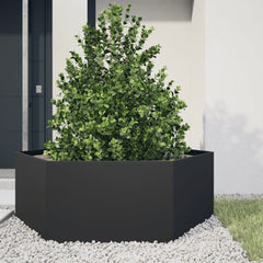 Planter Rusty 138x120x45 cm Corten Steel Steel/black
