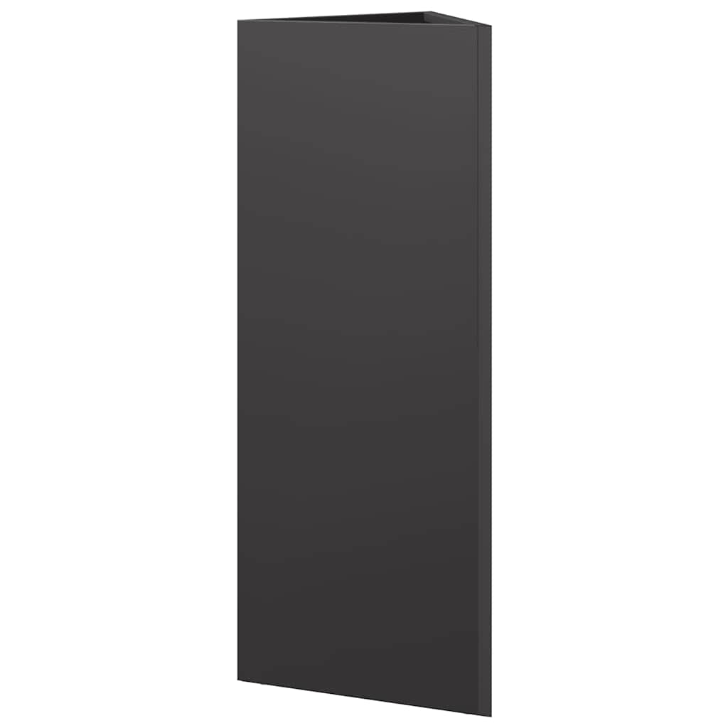 vidaXL Garden Planter Black Triangular 30x26x75 cm Steel 6
