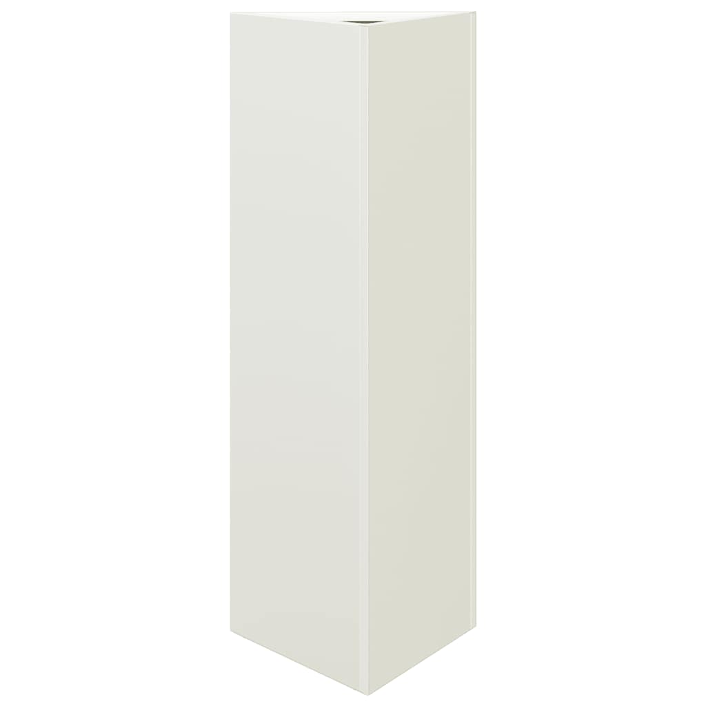 vidaXL Garden Planter White Triangular 30x26x75 cm Steel 2