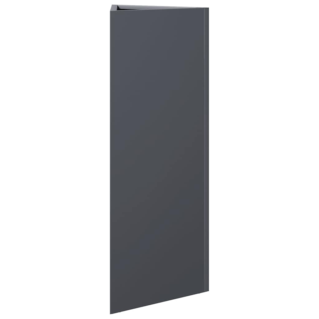 vidaXL Garden Planter Anthracite Triangular 30x26x75 cm Steel 4