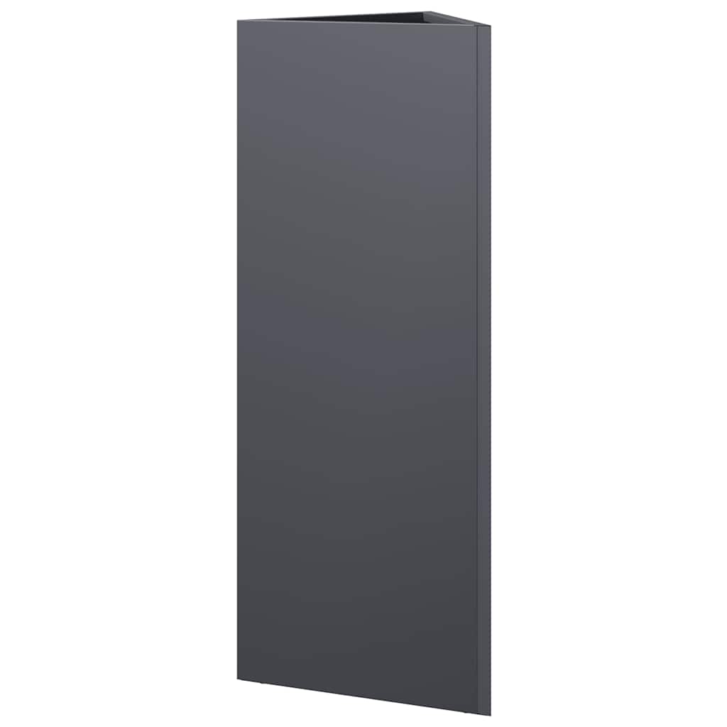 vidaXL Garden Planter Anthracite Triangular 30x26x75 cm Steel 6