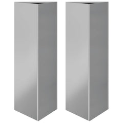 vidaXL Garden Planters 2 pcs Triangular 30x26x75 cm Galvanized Steel 2