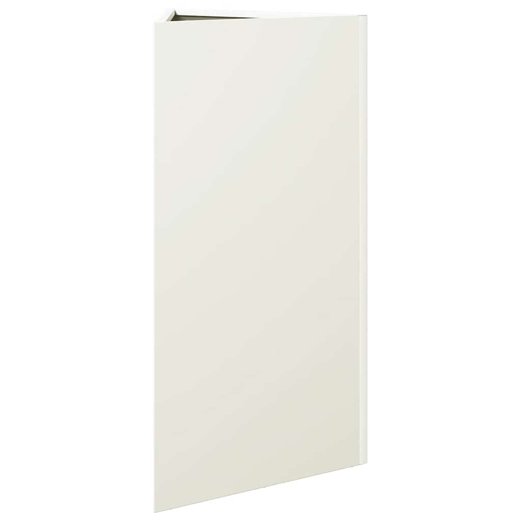 vidaXL Garden Planter White Triangular 40x34.5x75 cm Steel 4